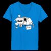 Ladies’  Junior Fine Jersey V-Neck Longer Length T-Shirt Thumbnail