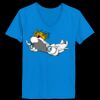 Ladies’  Junior Fine Jersey V-Neck Longer Length T-Shirt Thumbnail