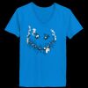 Ladies’  Junior Fine Jersey V-Neck Longer Length T-Shirt Thumbnail