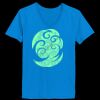 Ladies’  Junior Fine Jersey V-Neck Longer Length T-Shirt Thumbnail