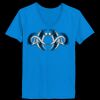 Ladies’  Junior Fine Jersey V-Neck Longer Length T-Shirt Thumbnail