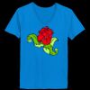 Ladies’  Junior Fine Jersey V-Neck Longer Length T-Shirt Thumbnail