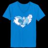 Ladies’  Junior Fine Jersey V-Neck Longer Length T-Shirt Thumbnail