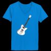 Ladies’  Junior Fine Jersey V-Neck Longer Length T-Shirt Thumbnail