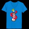 Ladies’  Junior Fine Jersey V-Neck Longer Length T-Shirt Thumbnail