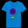Ladies’  Junior Fine Jersey V-Neck Longer Length T-Shirt Thumbnail