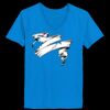 Ladies’  Junior Fine Jersey V-Neck Longer Length T-Shirt Thumbnail