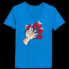 Ladies’  Junior Fine Jersey V-Neck Longer Length T-Shirt Thumbnail