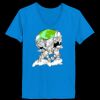 Ladies’  Junior Fine Jersey V-Neck Longer Length T-Shirt Thumbnail