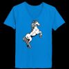 Ladies’  Junior Fine Jersey V-Neck Longer Length T-Shirt Thumbnail