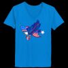 Ladies’  Junior Fine Jersey V-Neck Longer Length T-Shirt Thumbnail