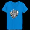 Ladies’  Junior Fine Jersey V-Neck Longer Length T-Shirt Thumbnail