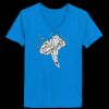 Ladies’  Junior Fine Jersey V-Neck Longer Length T-Shirt Thumbnail