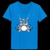 Ladies’  Junior Fine Jersey V-Neck Longer Length T-Shirt Thumbnail