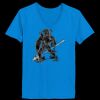 Ladies’  Junior Fine Jersey V-Neck Longer Length T-Shirt Thumbnail