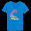 Ladies’  Junior Fine Jersey V-Neck Longer Length T-Shirt Thumbnail