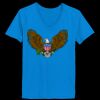 Ladies’  Junior Fine Jersey V-Neck Longer Length T-Shirt Thumbnail