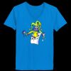 Ladies’  Junior Fine Jersey V-Neck Longer Length T-Shirt Thumbnail