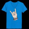 Ladies’  Junior Fine Jersey V-Neck Longer Length T-Shirt Thumbnail