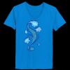 Ladies’  Junior Fine Jersey V-Neck Longer Length T-Shirt Thumbnail