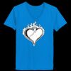 Ladies’  Junior Fine Jersey V-Neck Longer Length T-Shirt Thumbnail