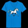 Ladies’  Junior Fine Jersey V-Neck Longer Length T-Shirt Thumbnail