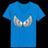 Ladies’  Junior Fine Jersey V-Neck Longer Length T-Shirt Thumbnail