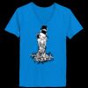 Ladies’  Junior Fine Jersey V-Neck Longer Length T-Shirt Thumbnail
