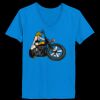 Ladies’  Junior Fine Jersey V-Neck Longer Length T-Shirt Thumbnail