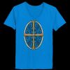 Ladies’  Junior Fine Jersey V-Neck Longer Length T-Shirt Thumbnail