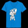 Ladies’  Junior Fine Jersey V-Neck Longer Length T-Shirt Thumbnail