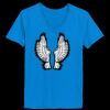 Ladies’  Junior Fine Jersey V-Neck Longer Length T-Shirt Thumbnail