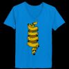 Ladies’  Junior Fine Jersey V-Neck Longer Length T-Shirt Thumbnail