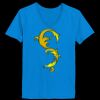 Ladies’  Junior Fine Jersey V-Neck Longer Length T-Shirt Thumbnail
