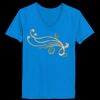 Ladies’  Junior Fine Jersey V-Neck Longer Length T-Shirt Thumbnail