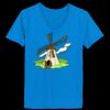 Ladies’  Junior Fine Jersey V-Neck Longer Length T-Shirt Thumbnail