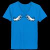 Ladies’  Junior Fine Jersey V-Neck Longer Length T-Shirt Thumbnail
