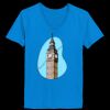 Ladies’  Junior Fine Jersey V-Neck Longer Length T-Shirt Thumbnail
