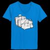 Ladies’  Junior Fine Jersey V-Neck Longer Length T-Shirt Thumbnail