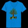 Ladies’  Junior Fine Jersey V-Neck Longer Length T-Shirt Thumbnail