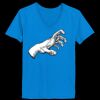 Ladies’  Junior Fine Jersey V-Neck Longer Length T-Shirt Thumbnail