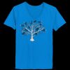 Ladies’  Junior Fine Jersey V-Neck Longer Length T-Shirt Thumbnail