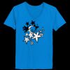 Ladies’  Junior Fine Jersey V-Neck Longer Length T-Shirt Thumbnail