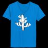 Ladies’  Junior Fine Jersey V-Neck Longer Length T-Shirt Thumbnail