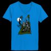 Ladies’  Junior Fine Jersey V-Neck Longer Length T-Shirt Thumbnail