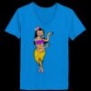 Ladies’  Junior Fine Jersey V-Neck Longer Length T-Shirt Thumbnail