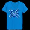 Ladies’  Junior Fine Jersey V-Neck Longer Length T-Shirt Thumbnail