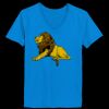 Ladies’  Junior Fine Jersey V-Neck Longer Length T-Shirt Thumbnail