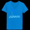 Ladies’  Junior Fine Jersey V-Neck Longer Length T-Shirt Thumbnail