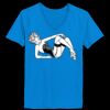Ladies’  Junior Fine Jersey V-Neck Longer Length T-Shirt Thumbnail